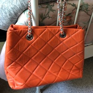 Laurent Effel Orange Quilted Bag
